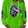2026 Seahawks Womens Football Print Waffle Hoodie 4