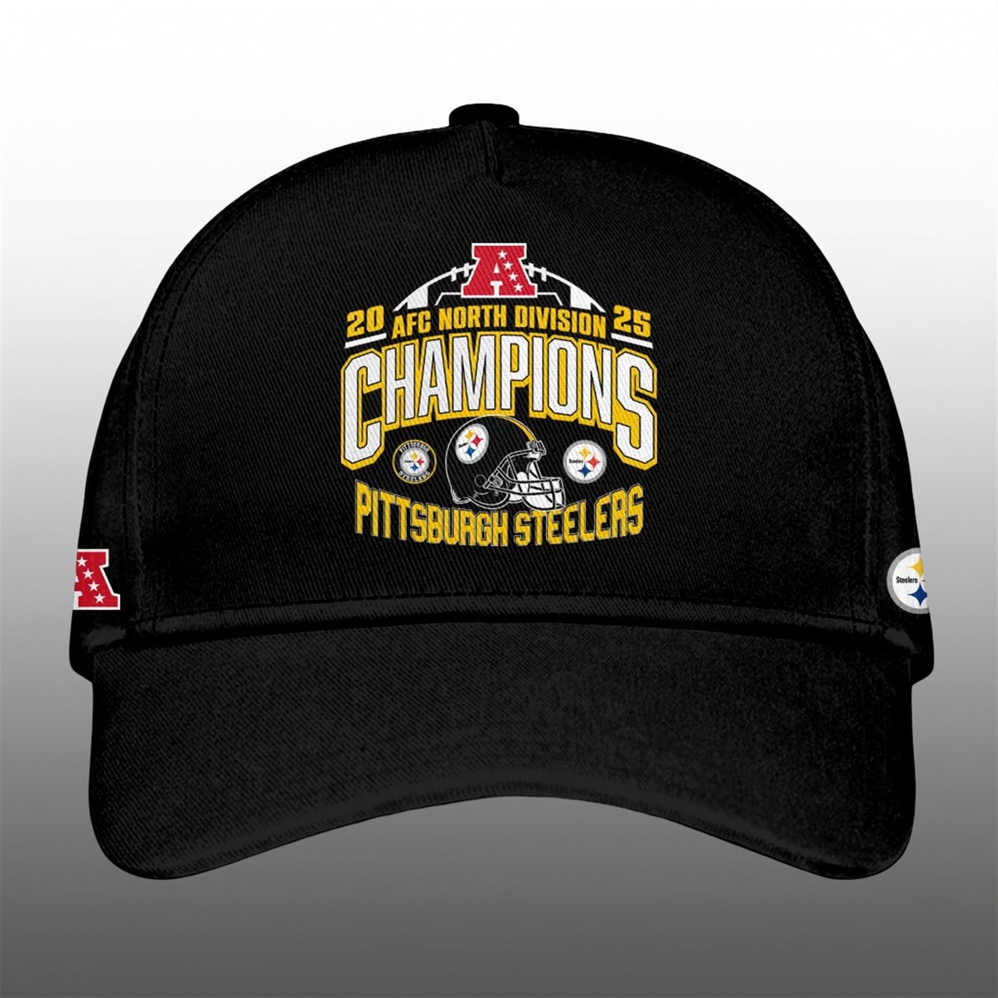 2025 Steelers AFC North Division Champions Shirt 3 27 2025 Steelers AFC North Division Champions Hat