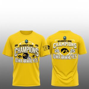 1 Hawkeyes 2025 ReliaQuest Bowl Champions Shirt
