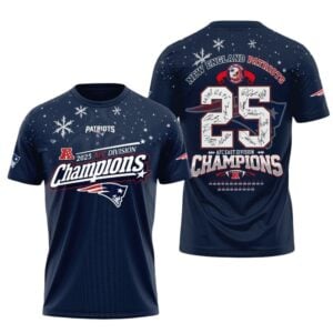 1 Patriots 2025 AFC Division Champions Signature Shirt