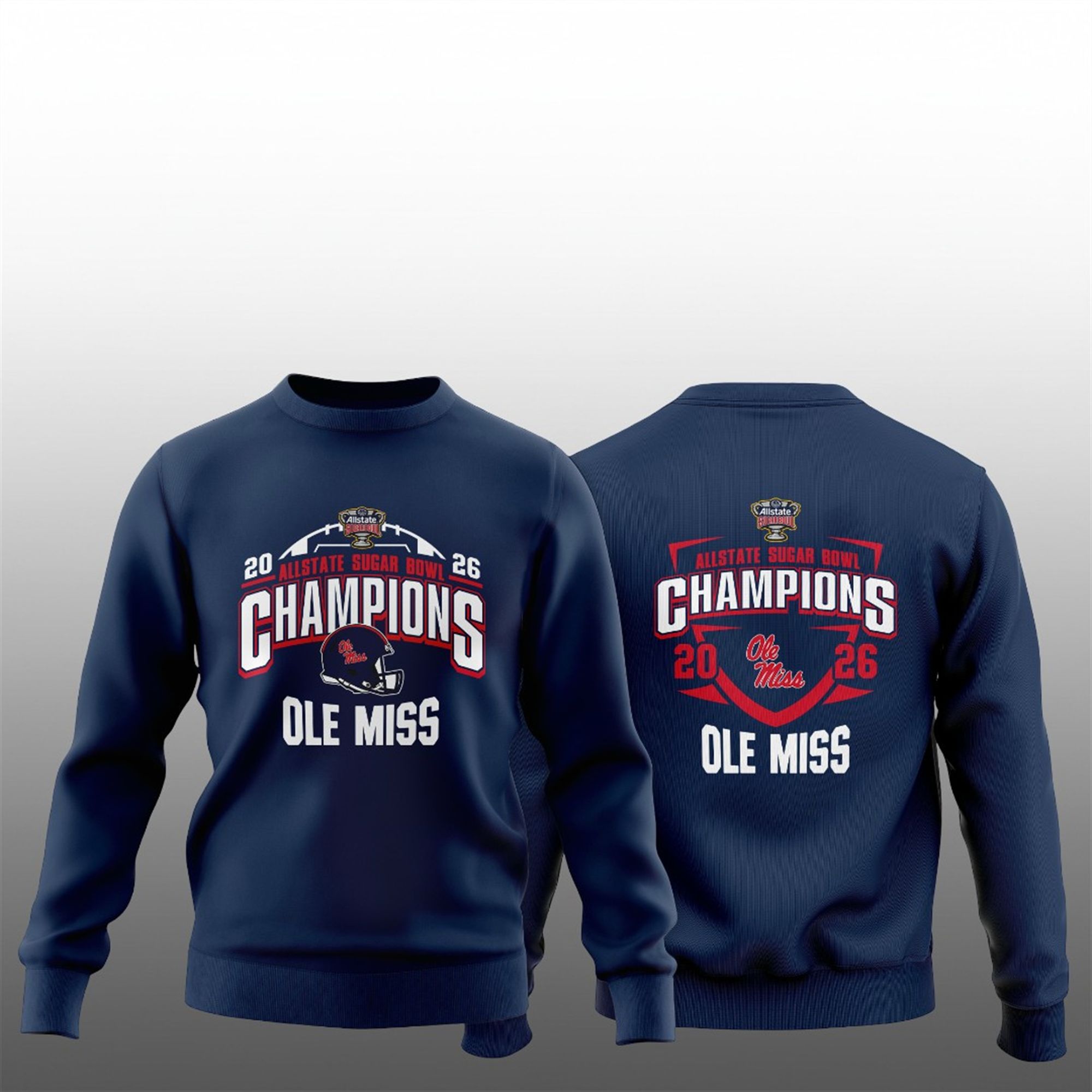 2026 Allstate Sugar Bowl Wins Ole Miss Shirt 3 3 2026 Allstate Sugar Bowl Champions Ole Miss Sweatshirt