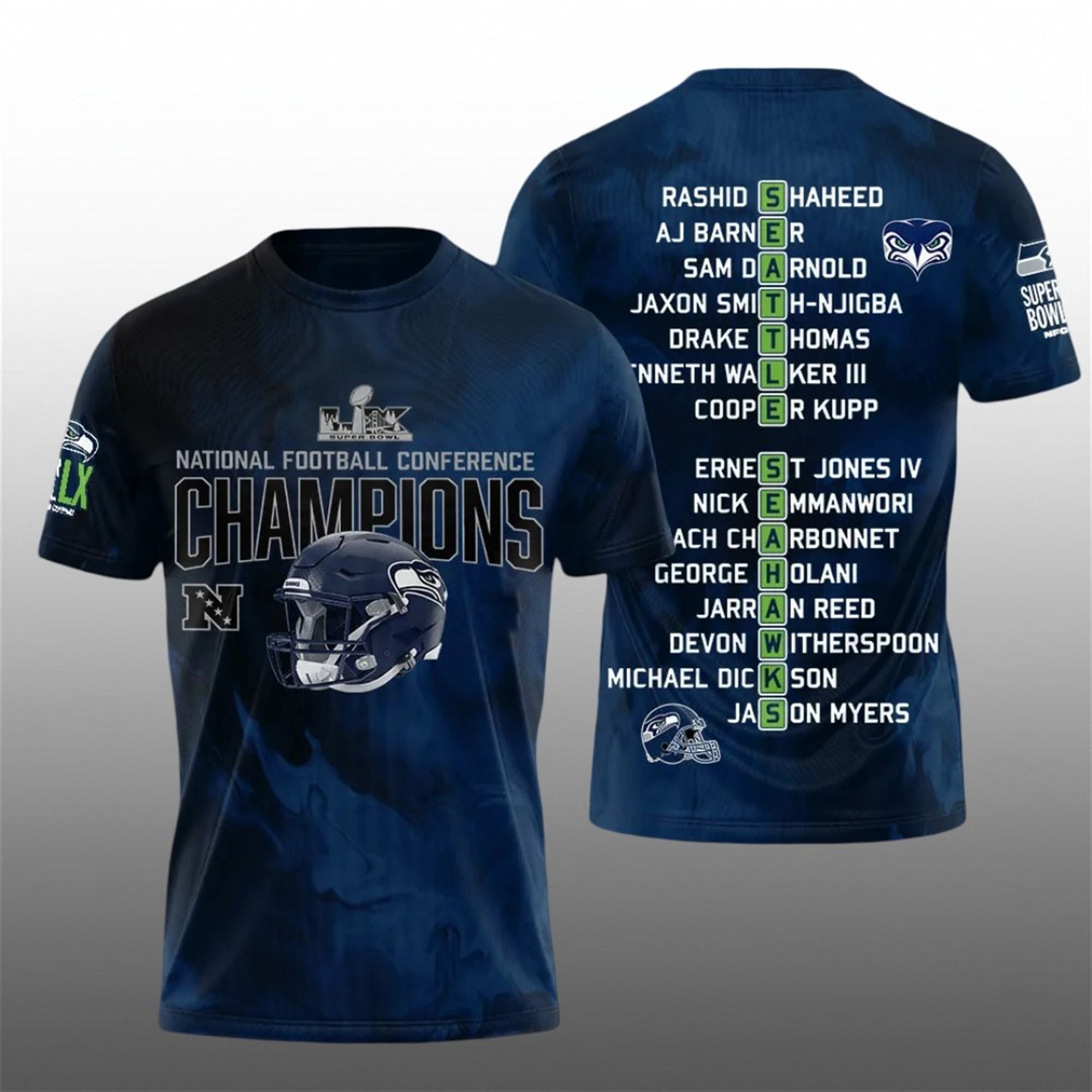3 2026 Seattle Seahawks National Football Conference Champions Shirt 3 2026 Seattle Seahawks National Football Conference Champions Shirt
