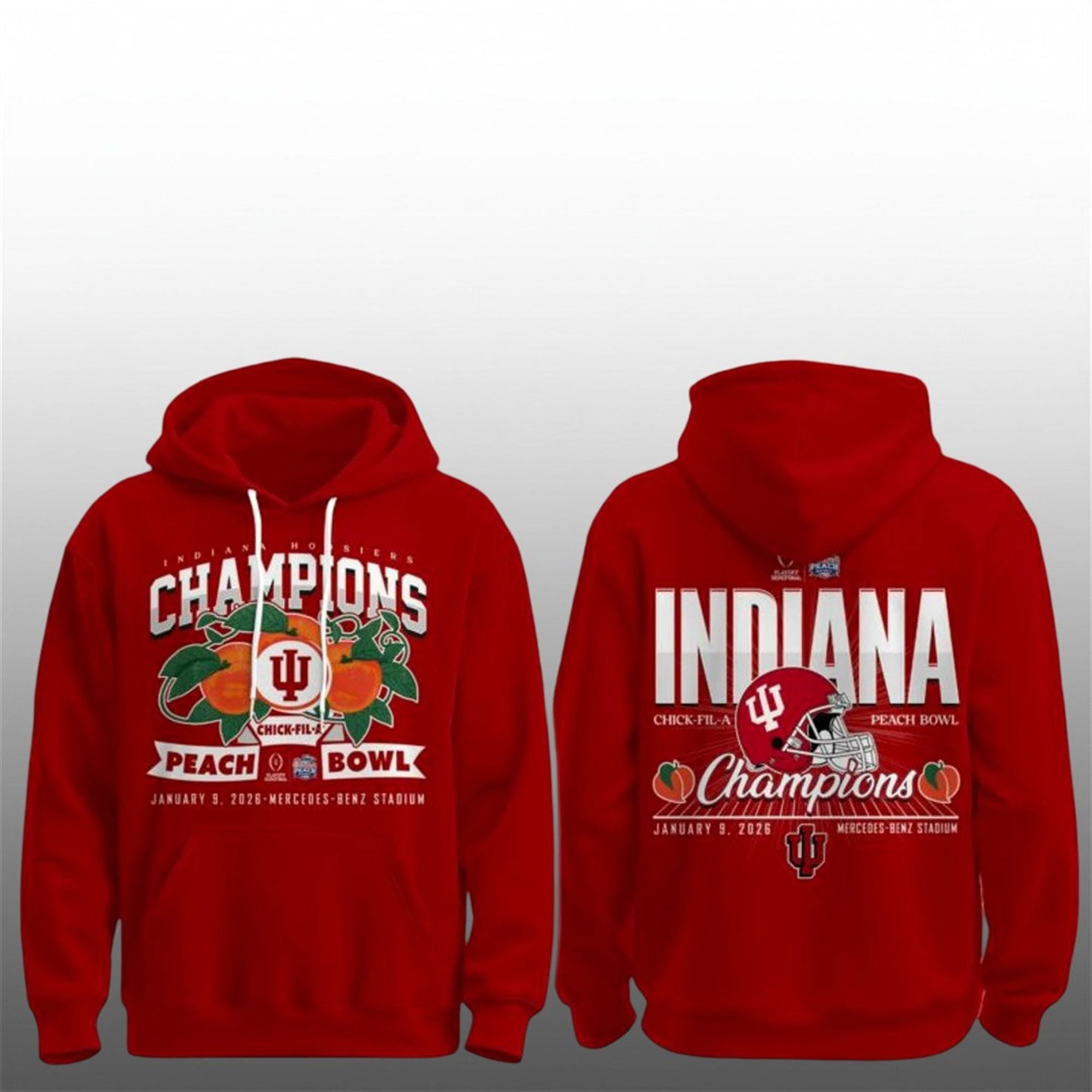 Hoosiers Peach Bowl Champions 2026 Hoodie 1 3 Hoosiers Peach Bowl Champions 2026 Hoodie