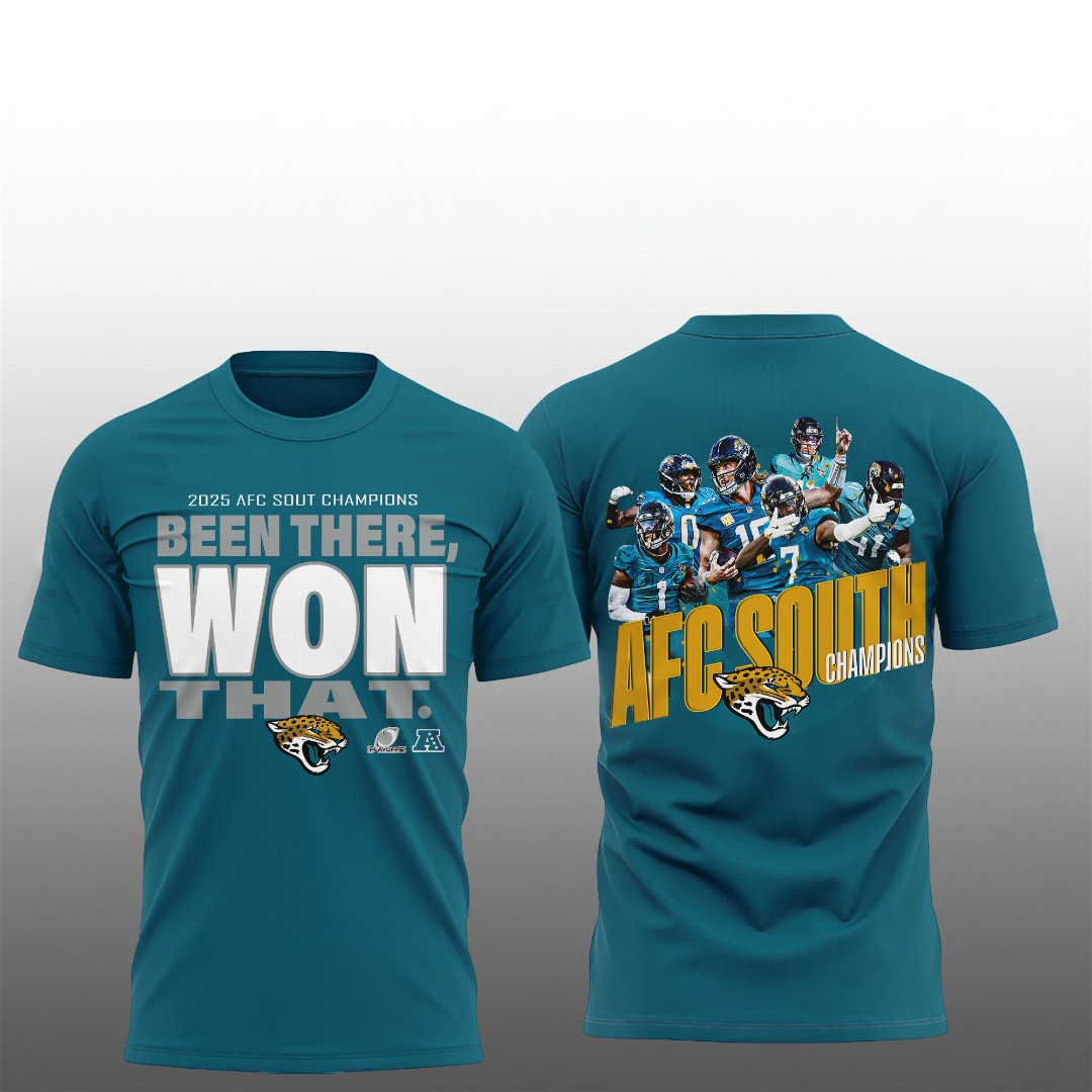 Jaguars 2025 AFC South Division Champions Been There Won That Shirt 3 3 Jaguars 2025 AFC South Division Champions Been There Won That Shirt