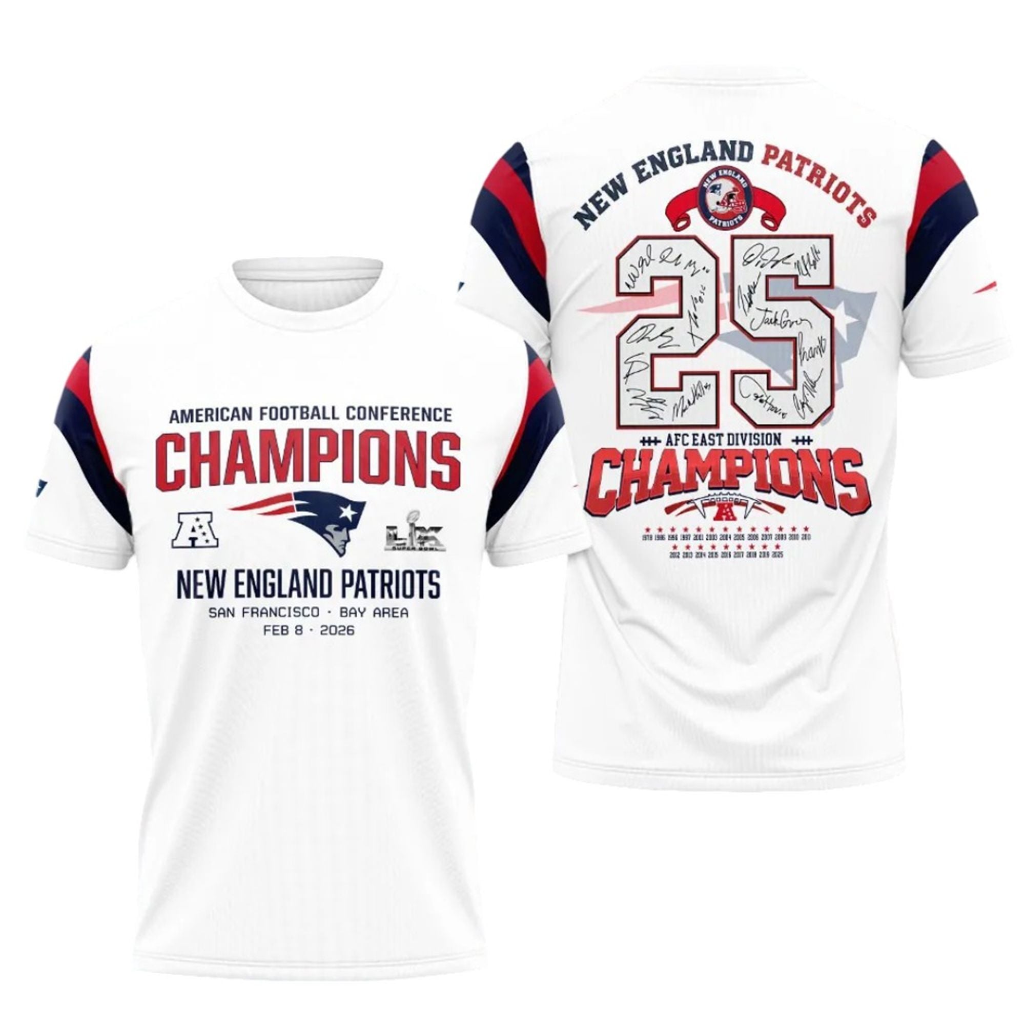 2026 Patriots AFC Champions SB LX San Francisco Bay Area Shirt 2026 Patriots AFC Champions SB LX San Francisco Bay Area Shirt