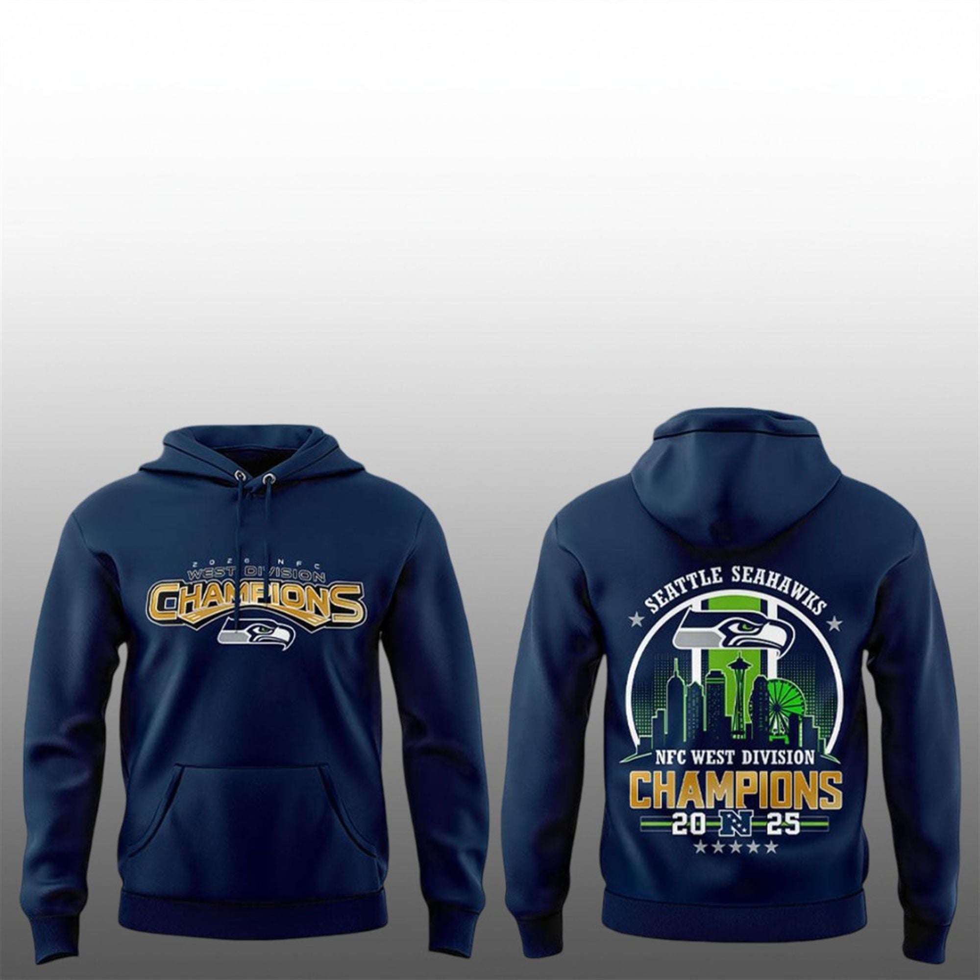 Seahawks 2025 NFC West Division Champions Shirt 2 3 Seahawks 2025 NFC West Division Champions Hoodie