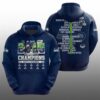 30 Seahawks 1 Seed 2025 NFC West Division Champions Hoodie