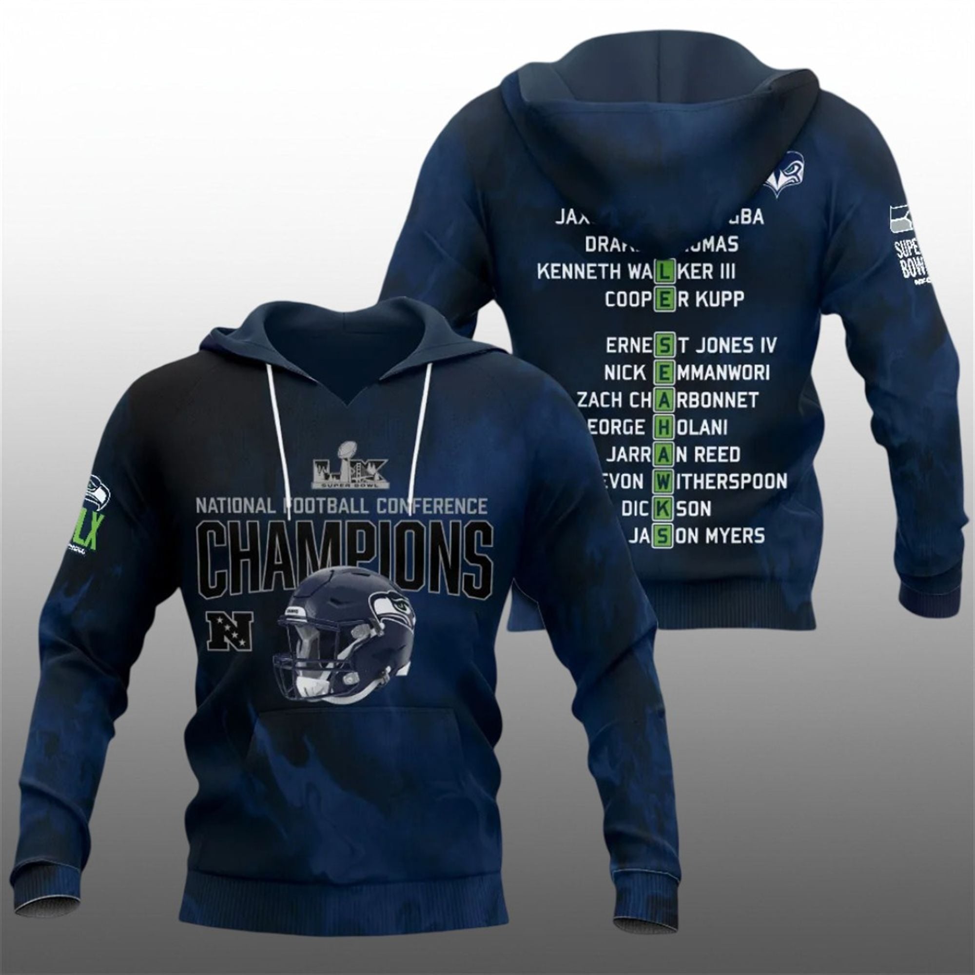 2026 Seattle Seahawks National Football Conference Champions Shirt 2 4 2026 Seattle Seahawks National Football Conference Champions Hoodie