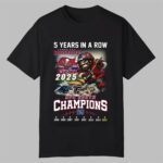 5 Years in a Row Buccaneers NFC South Champions 2025 Shirt