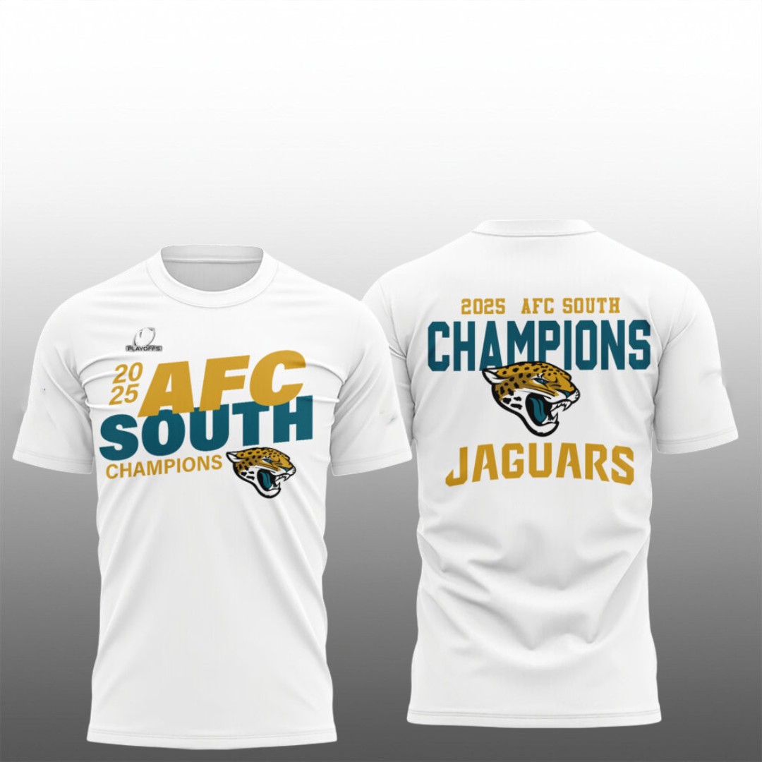 Jaguars 2025 AFC South Champions Shirt 3 6 Jaguars 2025 AFC South Champions Shirt