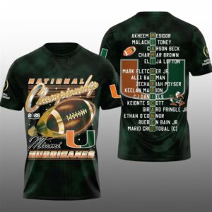 1 Miami Football National Championship 2026 Shirt