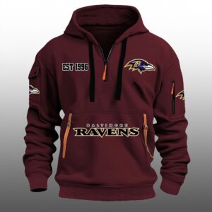 Ravens EST 1996 Quarter Zip Hoodie 1