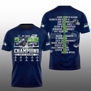 29 Seahawks 1 Seed 2025 NFC West Division Champions Shirt
