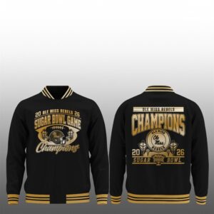 7 Ole Miss Football 2026 Sugar Bowl Game Champions Gold Jacket
