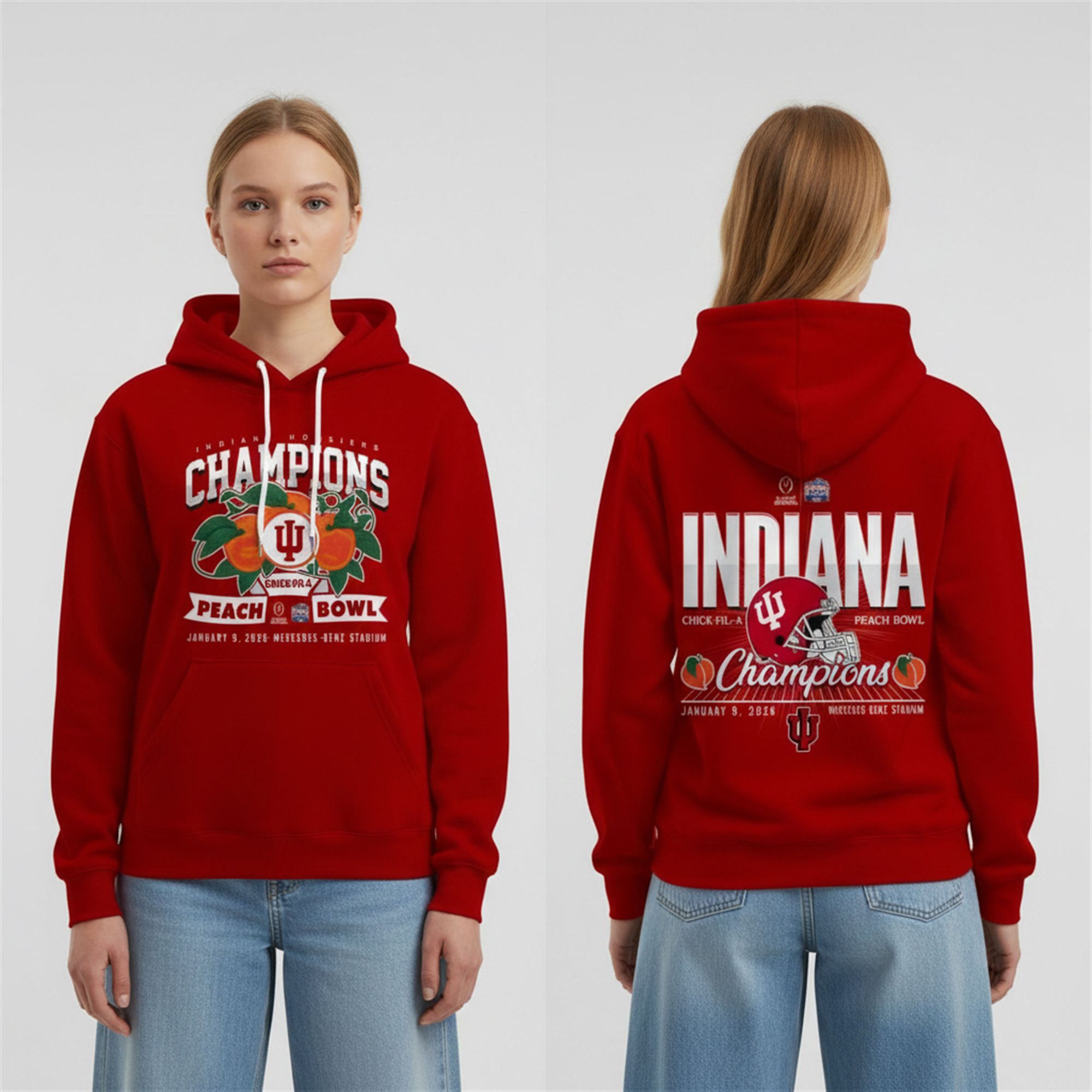 9 Hoosiers Peach Bowl Champions 2026 Hoodie 9 Hoosiers Peach Bowl Champions 2026 Hoodie