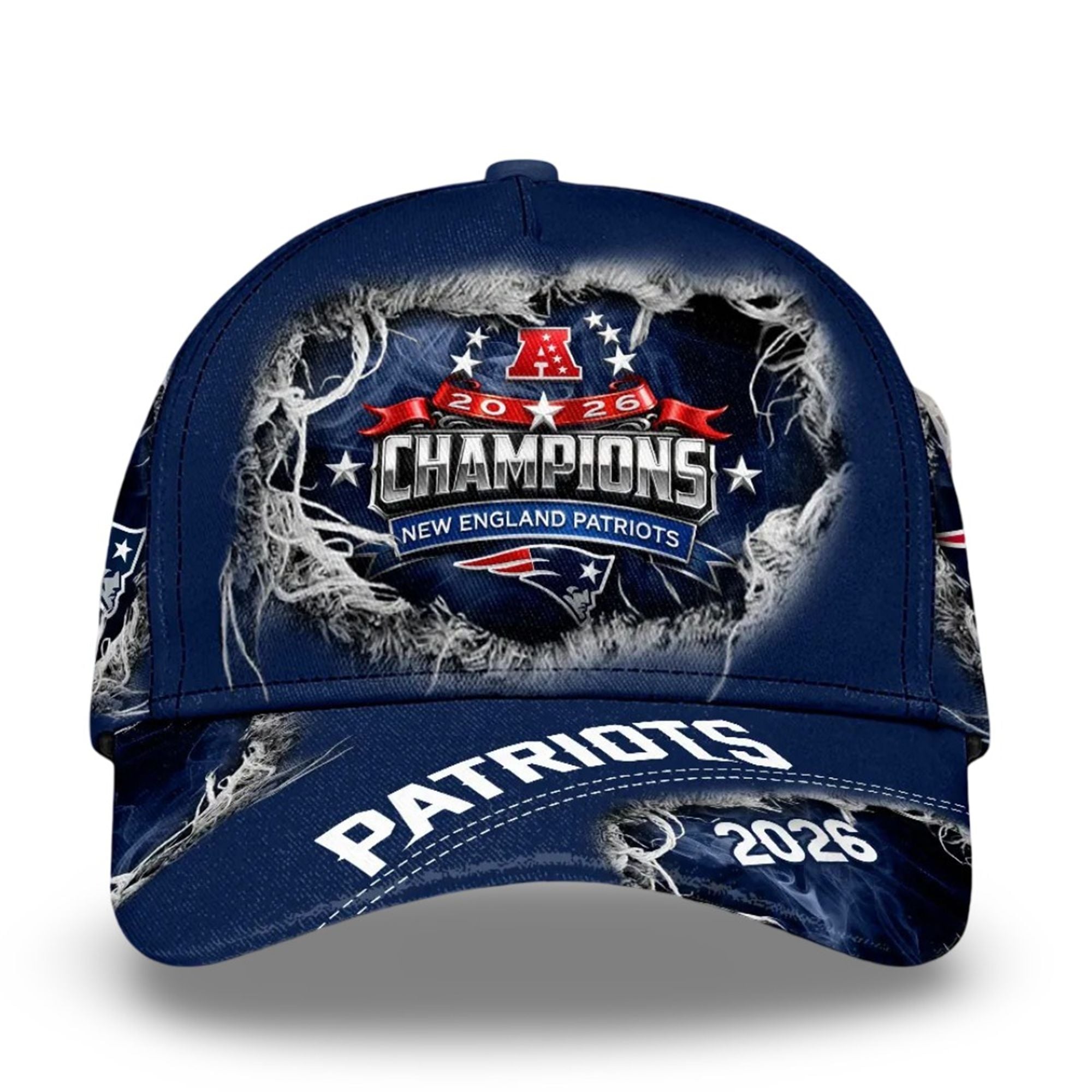 NE Patriots 2026 AFC Champions Cap 3 9 NE Patriots 2026 AFC Champions Cap