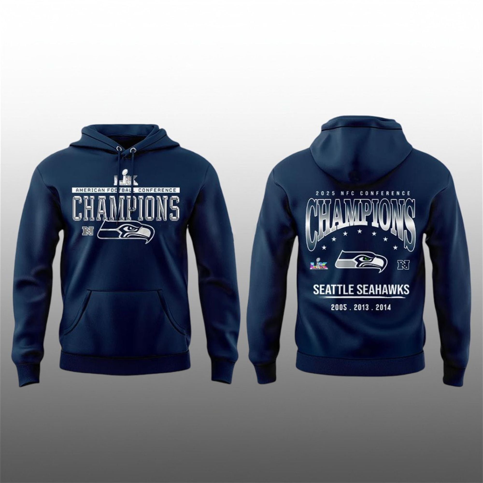 9 Seattle Seahawks NFC Champions 2025 Celebartion Hoodie 9 Seattle Seahawks NFC Champions 2025 Celebartion Hoodie
