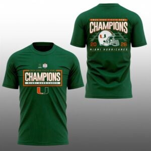 0 2026 Hurricanes Football Fiesta Bowl Champions Playoffs Shirt