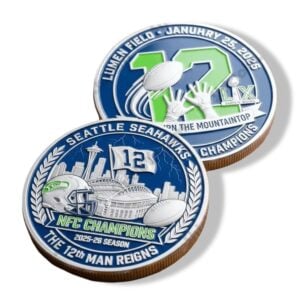 Seahawks 2026 NFC Champions The 12th Man Reigns Coin 1