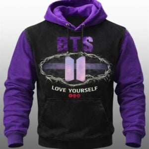 BTS Love Yourself Art Print Raglan Hoodie 1