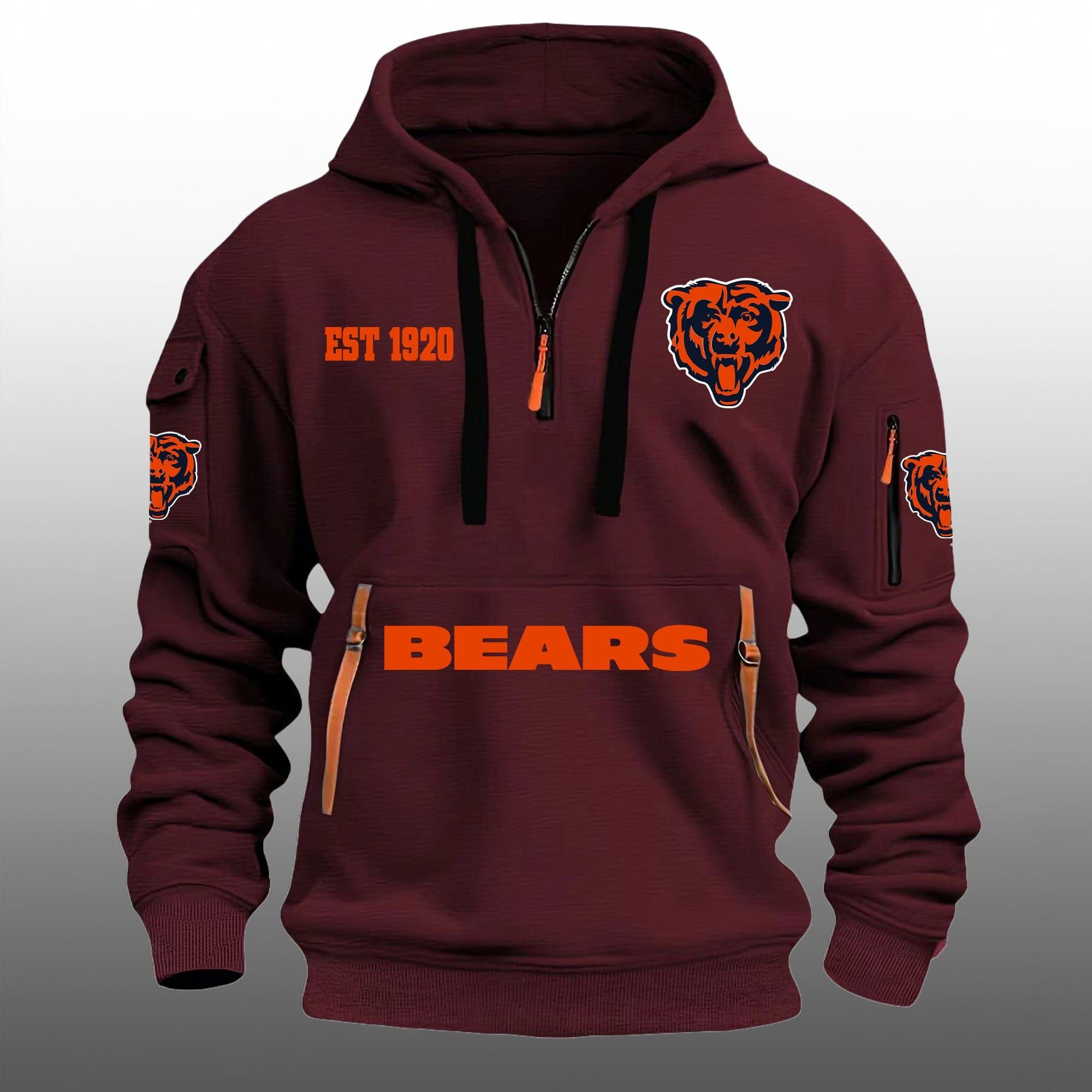 Bears EST 1920 Quarter Zip Hoodie 2 Bears EST 1920 Quarter Zip Hoodie 2