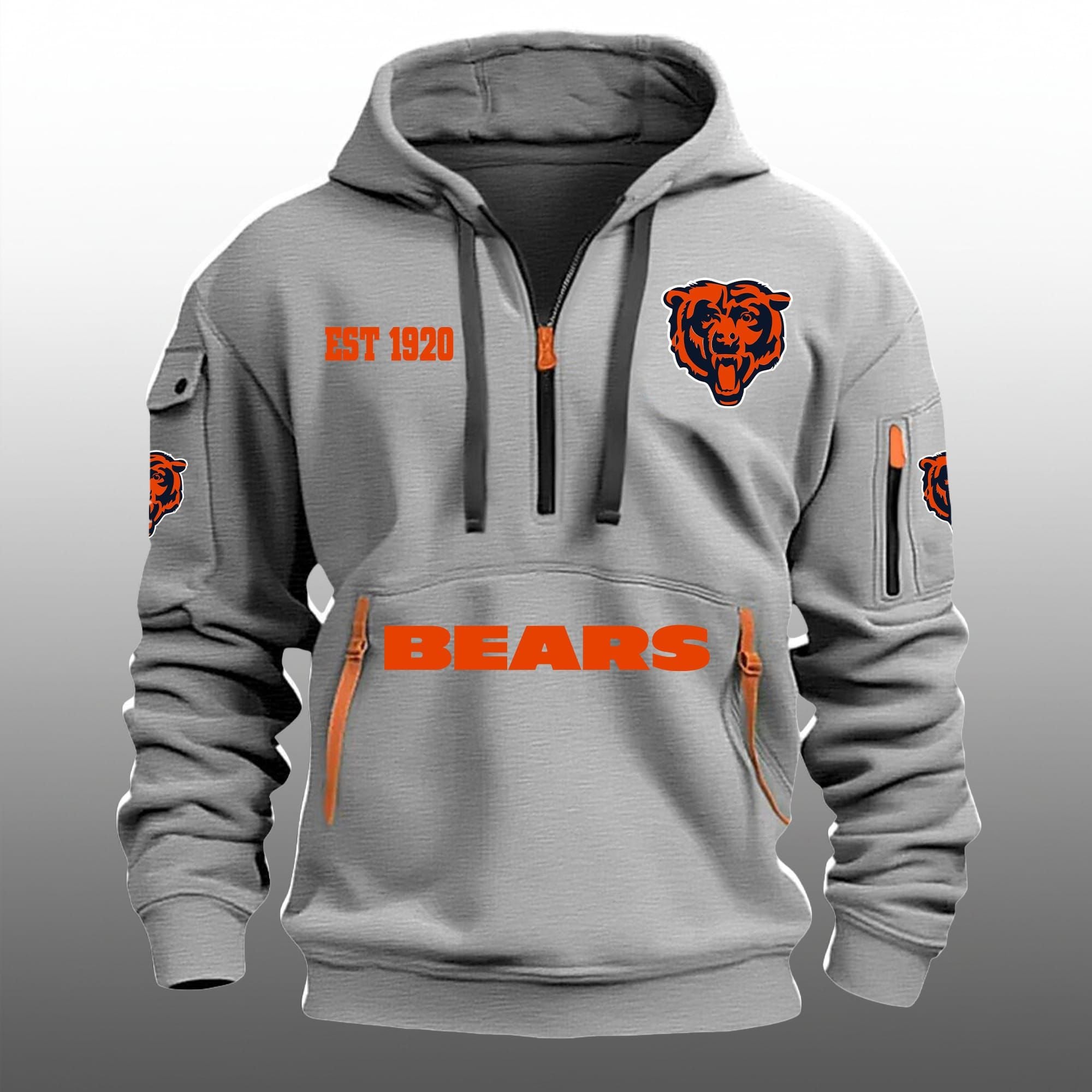 Bears EST 1920 Quarter Zip Hoodie 3 Bears EST 1920 Quarter Zip Hoodie 3