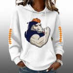 Broncos Football Muscle Print Waffle Hoodie