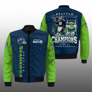 Seahawks 2025 NFC West Division Champions Bomber Jacket 1