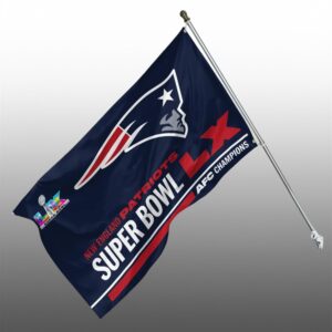 2026 NE Patriots Bowl LX AFC Champions Flag 1