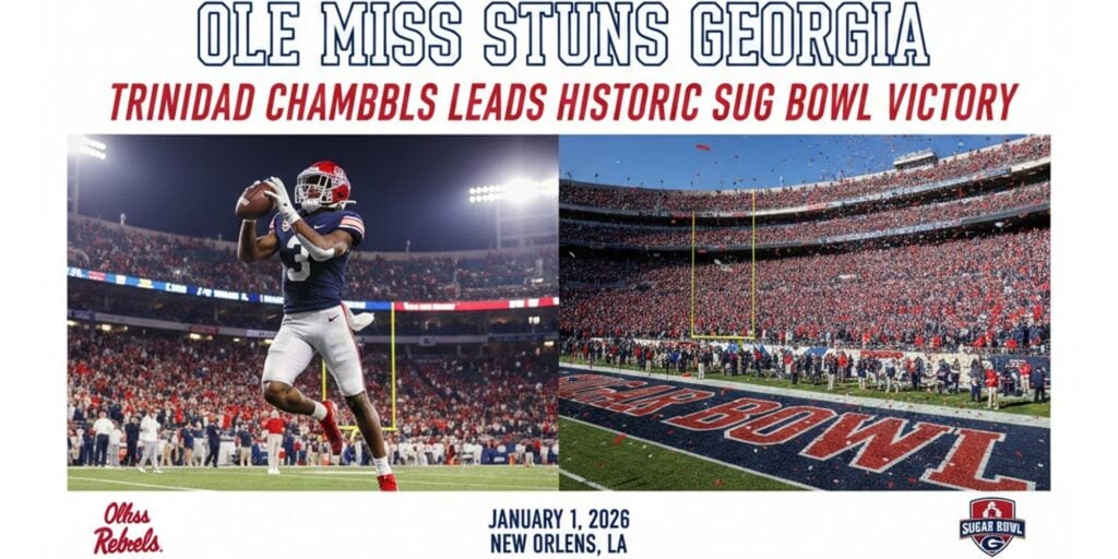 Chambliss' Epic Heroics: Ole Miss' Thrilling Sugar Bowl Upset Over Georgia 2 Chambliss' Epic Heroics Ole Miss' Thrilling Sugar Bowl Upset Over Georgia
