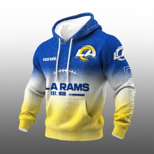 LA Rams EST 1936 Gradient Waffle Hoodie 0