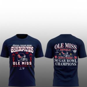 15 Ole Miss Rebels Sugar Bowl Champions Allstate Hotty Toddy 2026 Shirt