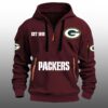 GB Packers EST 1919 Quarter Zip Hoodie 1