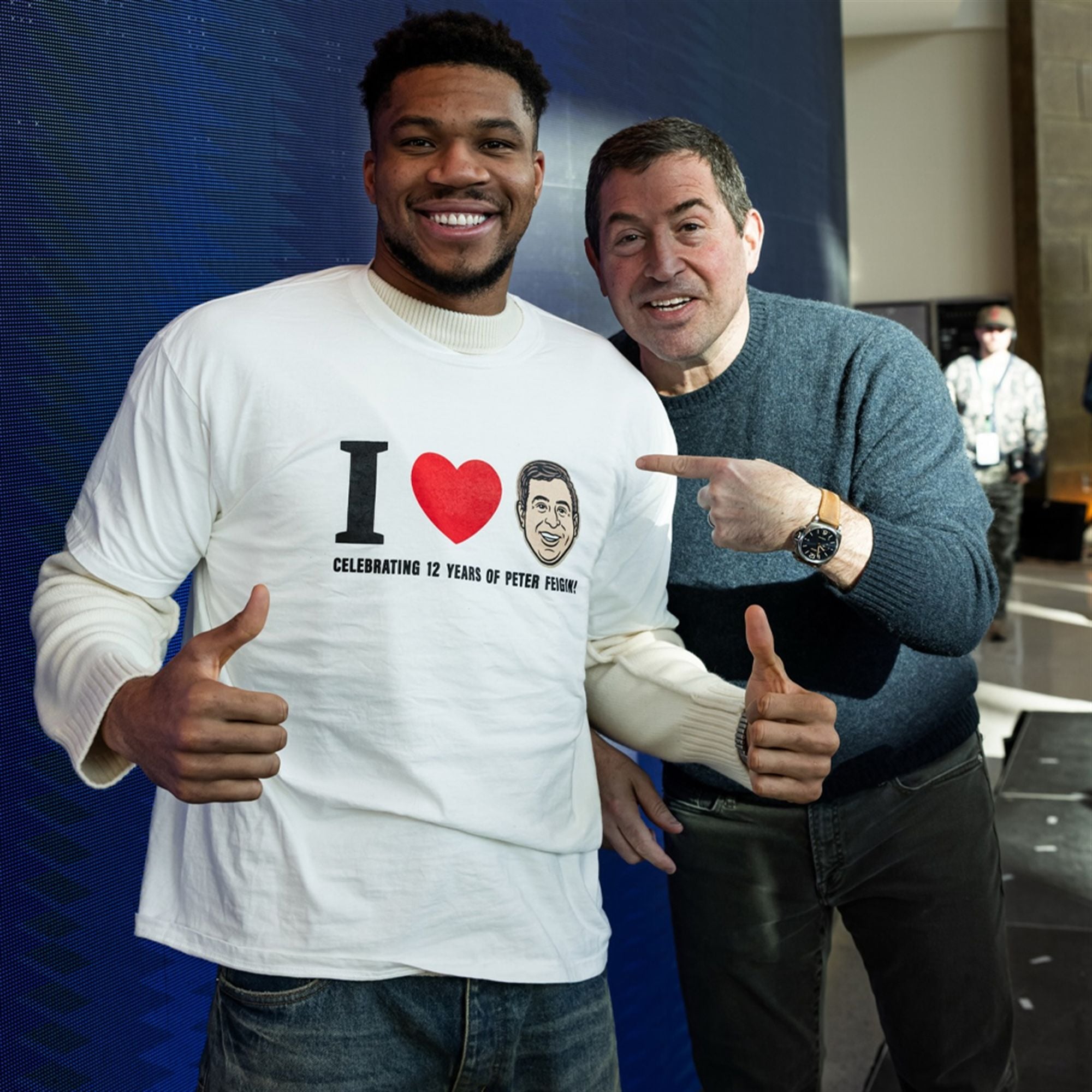 Giannis Antetokounmpo I Love Peter Celebrating 12 Years of Peter Feigin Shirt Giannis Antetokounmpo I Love Peter Celebrating 12 Years of Peter Feigin Shirt