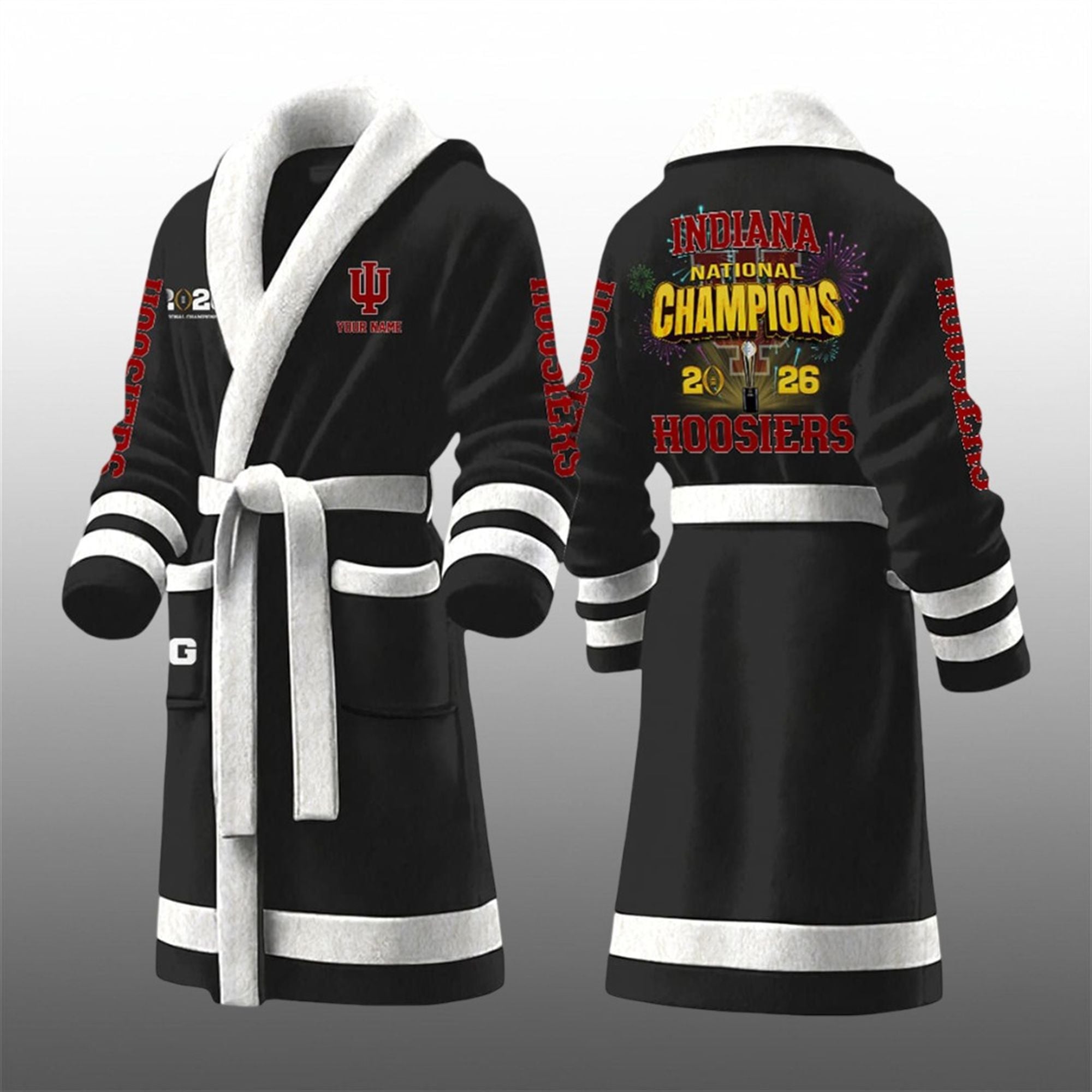 Hoodiers National Champions 2026 Fleece Bathrobe 5 Hoodiers National Champions 2026 Fleece Bathrobe 5
