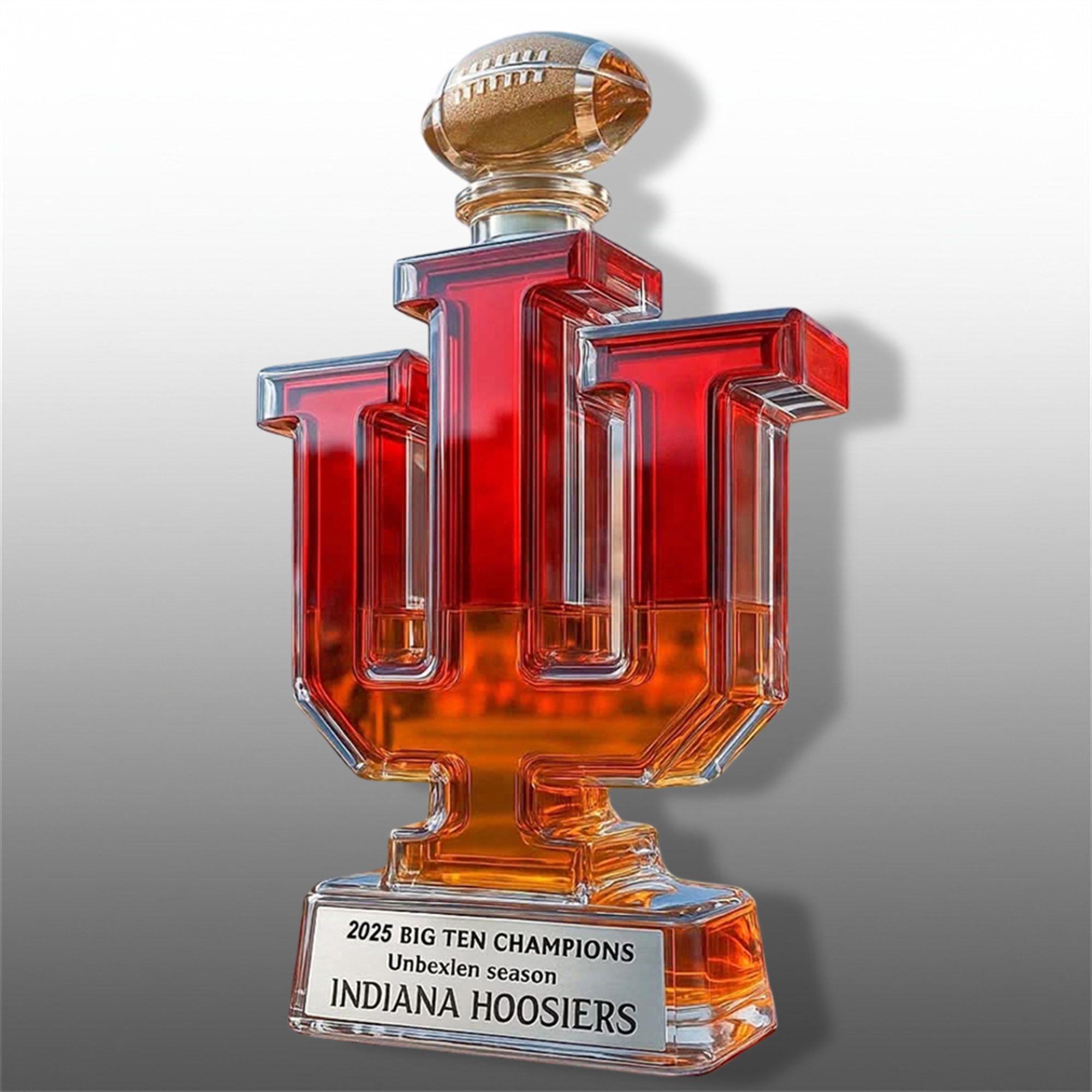 Hoosiers 2025 Big Ten Champions Unbexlen Season Whiskey Bottle Hoosiers 2025 Big Ten Champions Unbexlen Season Whiskey Bottle