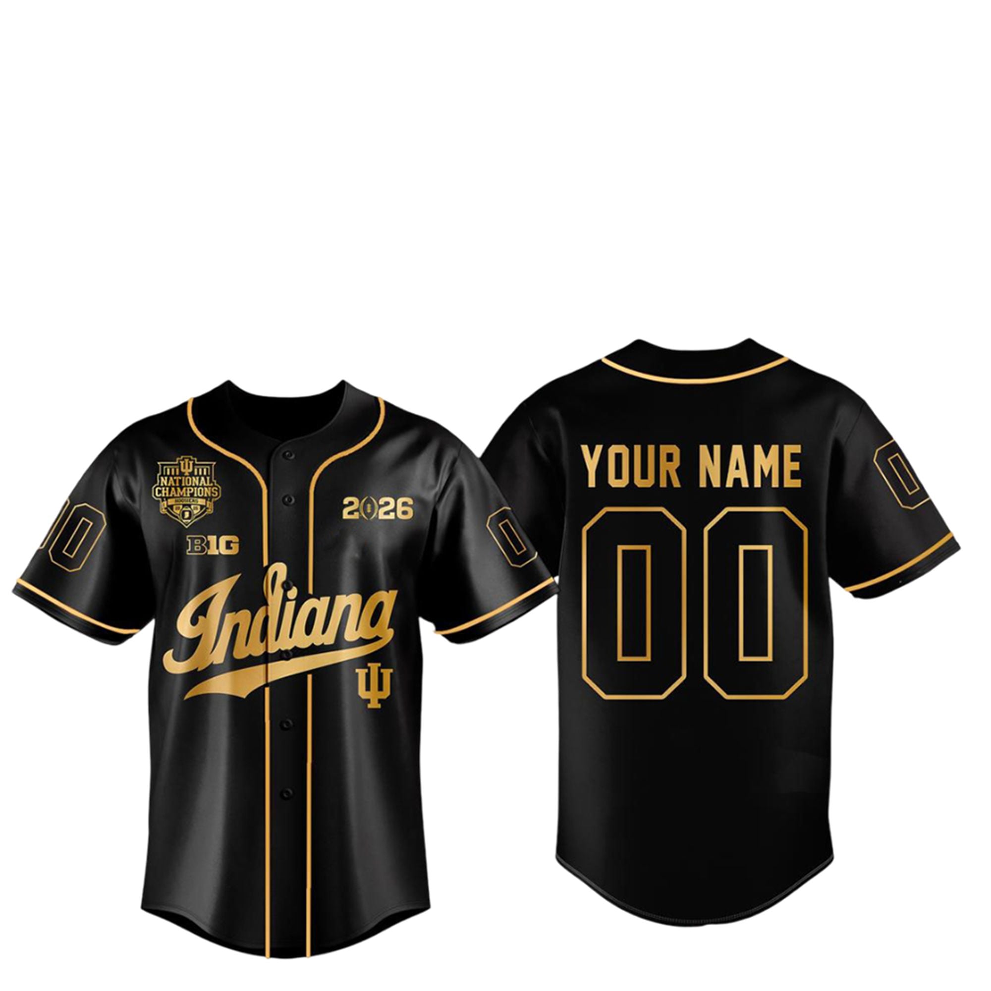 Hoosiers 2026 National Champions Gold Jersey 2 Hoosiers 2026 National Champions Gold Jersey 2