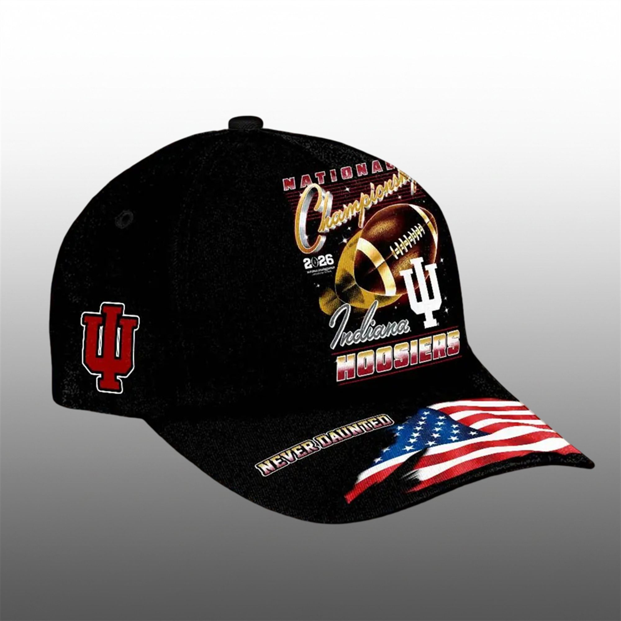 Hoosiers 2026 National Championship Never Daunted Cap 3 Hoosiers 2026 National Championship Never Daunted Cap 2