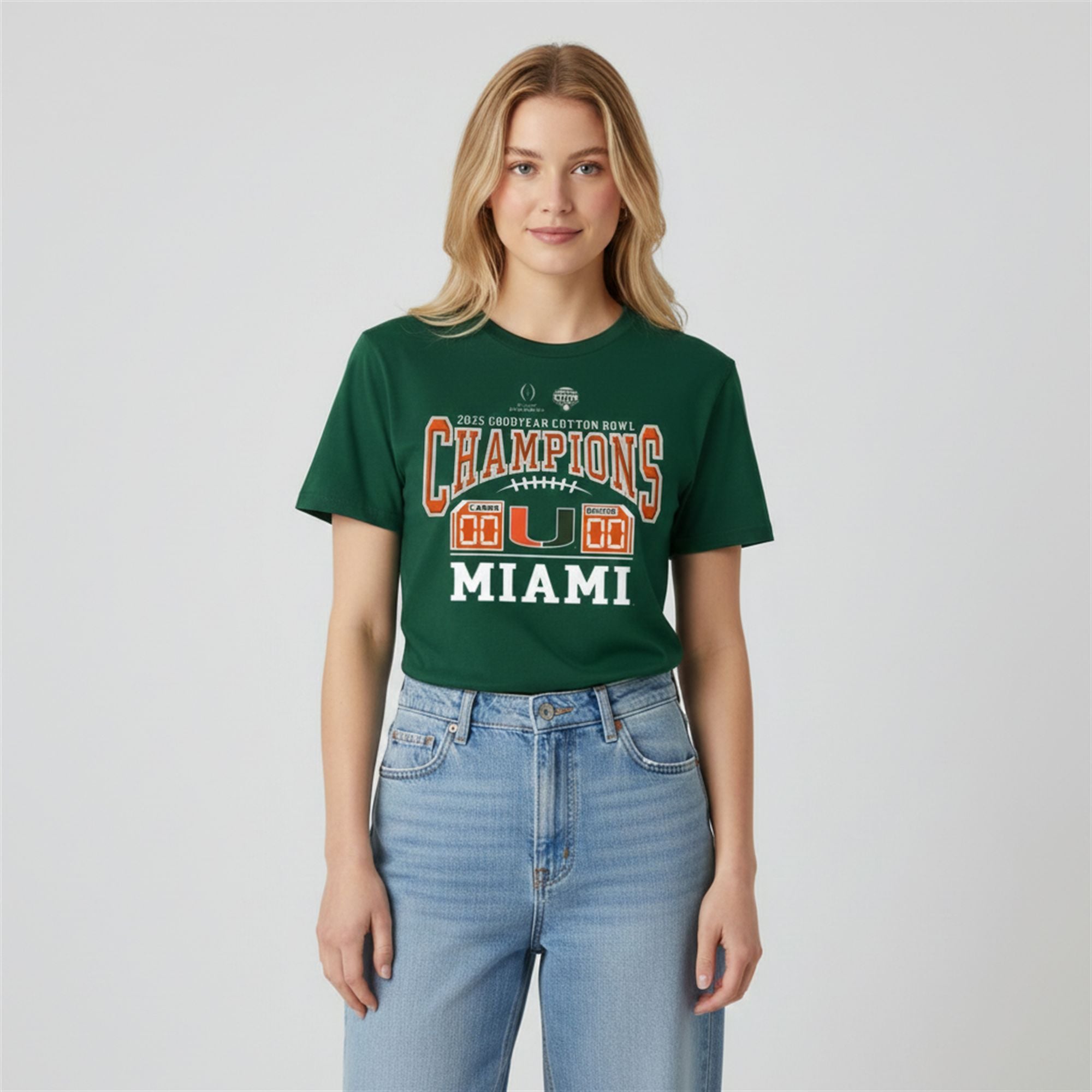 Hurricanes 2025 Goodyear Cotton Bowl Champions Score Shirt 2 Hurricanes 2025 Goodyear Cotton Bowl Champions Score Shirt 2