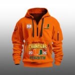 Hurricanes 2026 Fiesta Bowl Champions Quarter Zip Hoodie