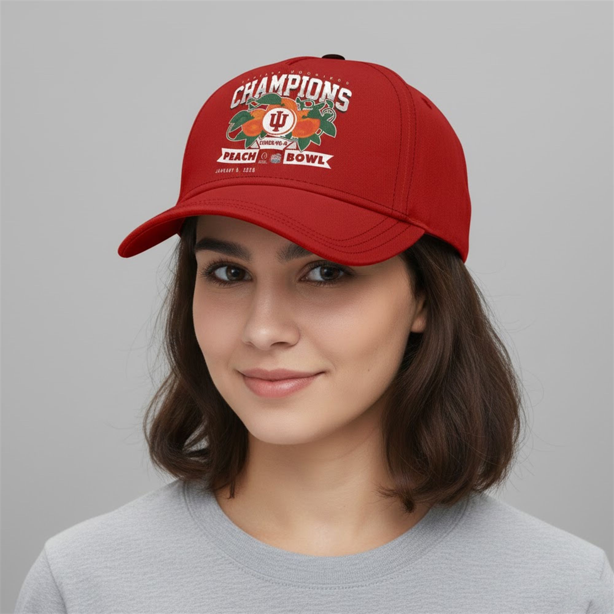 Indiana Chick fil A Peach Bowl 2026 Champions Cap 2 Indiana Chick fil A Peach Bowl 2026 Champions Cap 2