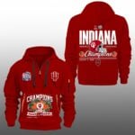 Indiana Football 2026 Chick fil A Peach Bowl Champions Quarter Zip Hoodie