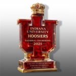 Indiana University Hoosiers 2025 National Champions Football Whiskey Bottle