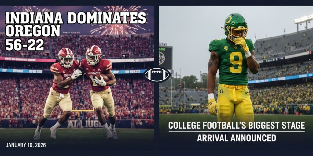 Indiana’s Rise Hoosiers Humble Oregon 56–22 And Take Center Stage In College Football
