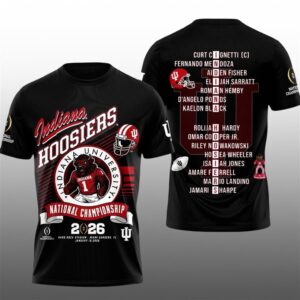1 Indiana Hoosiers Football 2026 National Championship Shirt