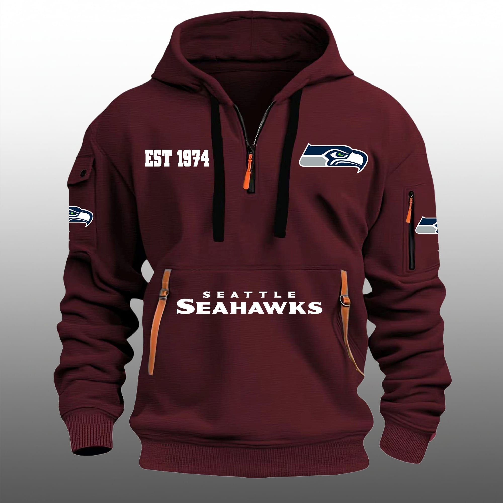 Seahawks EST 1974 Quarter Zip Hoodie 1 Seahawks EST 1974 Quarter Zip Hoodie 1
