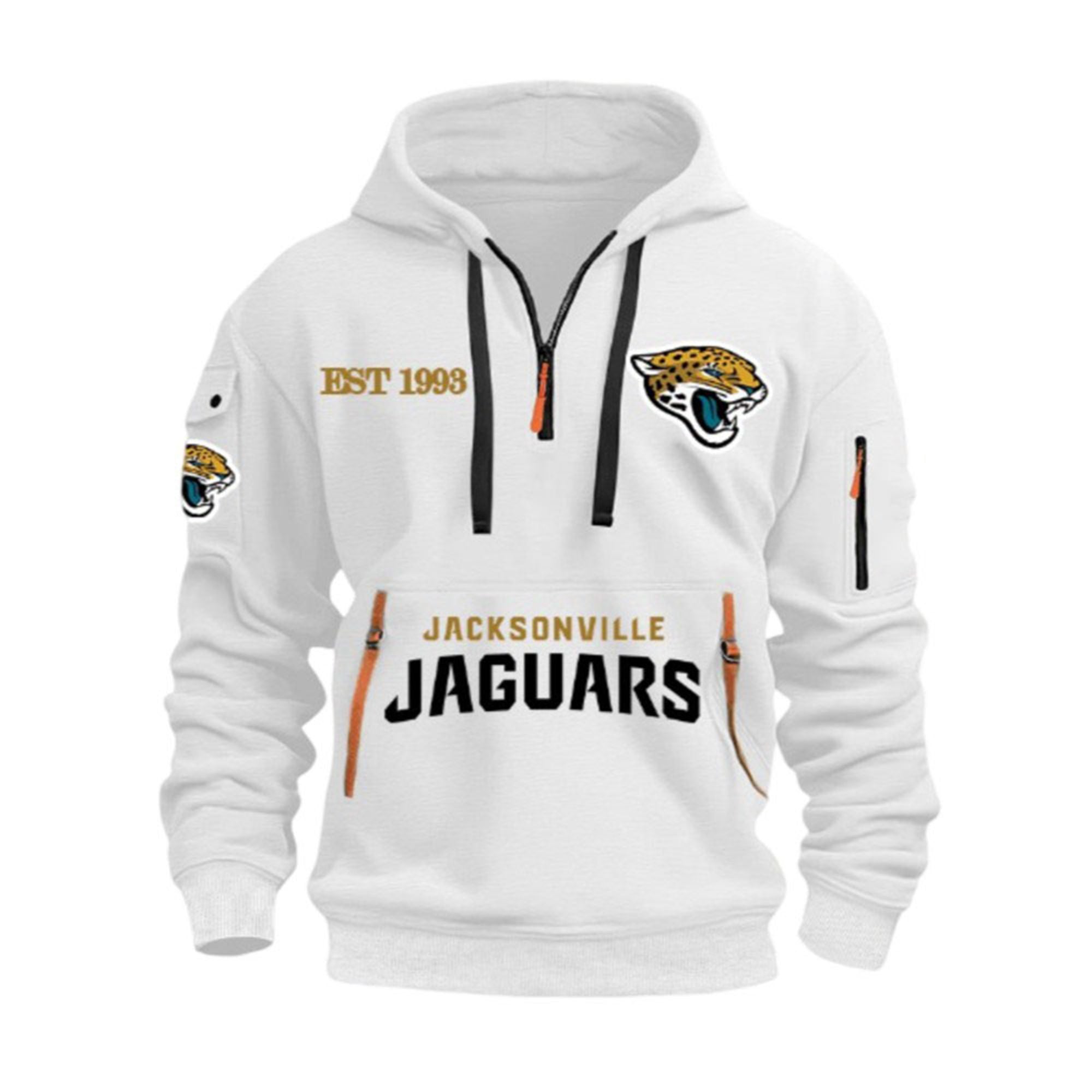 Jaguars EST 1993 Quarter Zip Hoodie 2 Jaguars EST 1993 Quarter Zip Hoodie 1 2