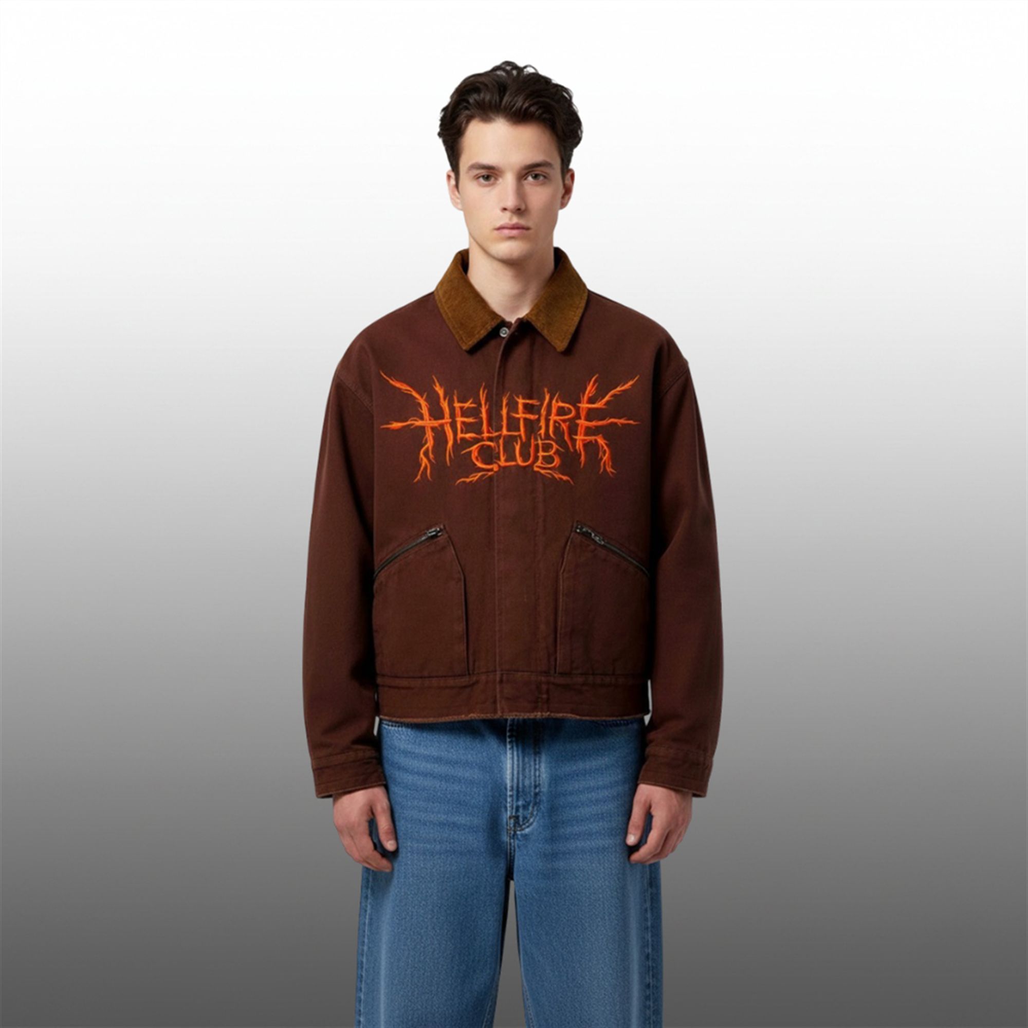 Jamie Campbell Bower Stranger Thing HellFire Lives Jacket 3 Jamie Campbell Bower Stranger Thing HellFire Lives Jacket 2