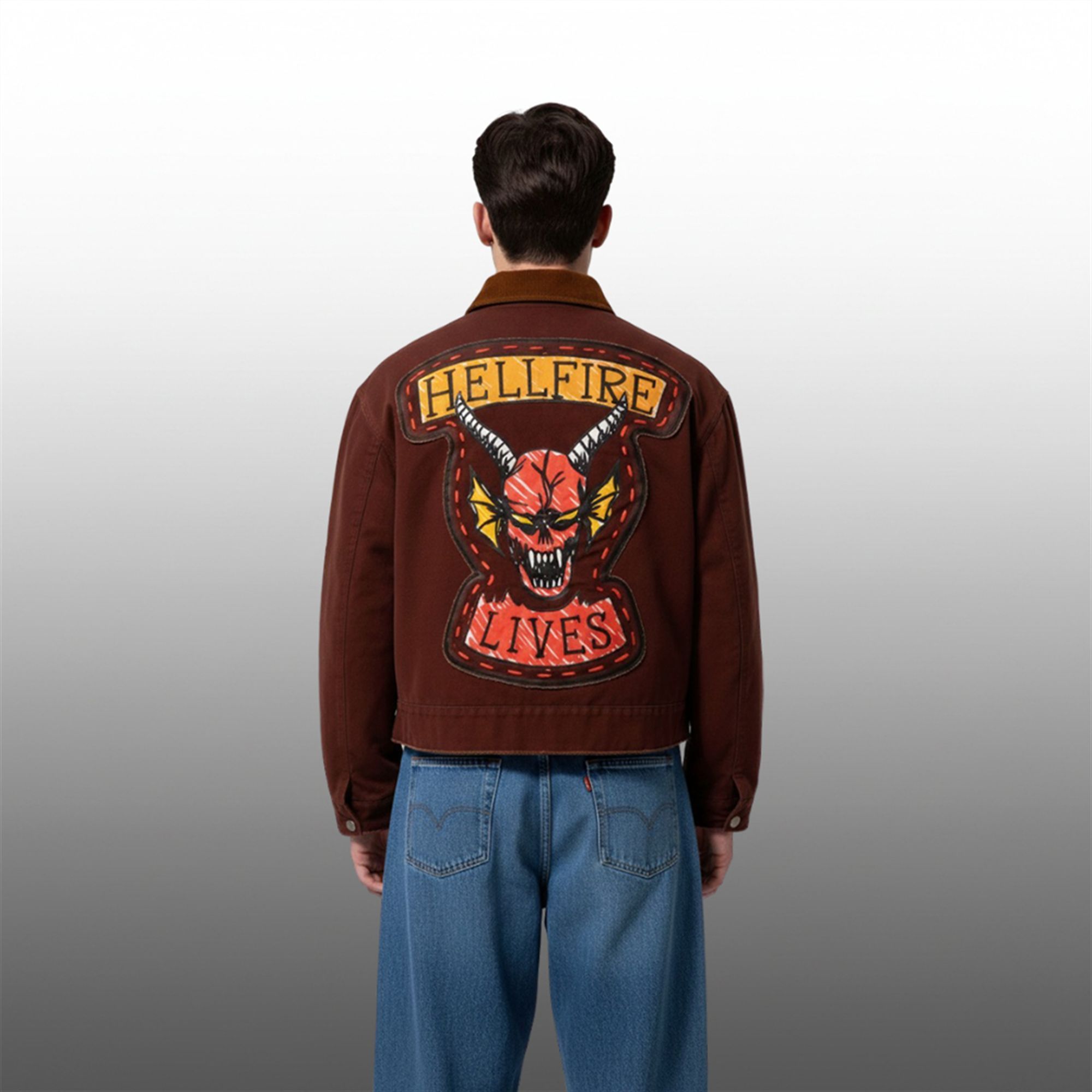 Jamie Campbell Bower Stranger Thing HellFire Lives Jacket 5 Jamie Campbell Bower Stranger Thing HellFire Lives Jacket 4