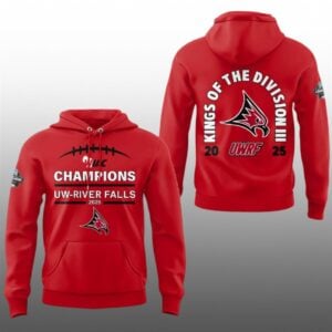 19 UWRF Falcons WIAC Champions UW River Falls 2025 King Of The Division III Hoodie